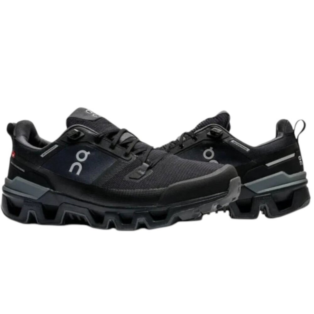 On Cloudwander Waterproof, Black/Eclipse, Size US 12 - Picture 3 of 6